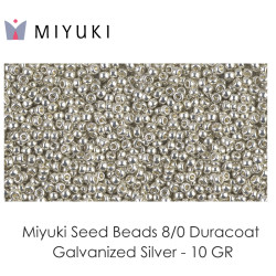 Miyuki Duracoat Galvanized Silver Bag