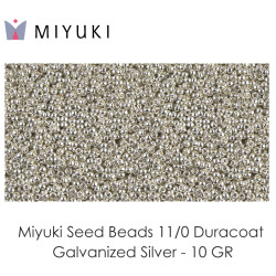 Miyuki Duracoat Galvanized Silver Bag
