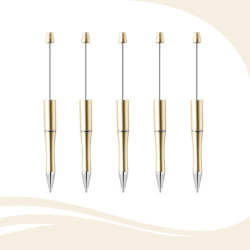 Set di 5 Bead Pen Color Oro