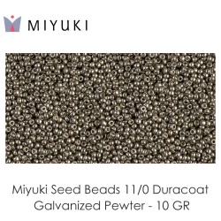 Miyuki Duracoat Galvanized Pewter BAG