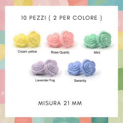 Rose in Silicone 21 MM Mixed Color