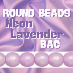 Round Beads Neon Lavender Bag