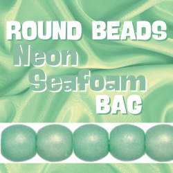 Round Beads Neon Seafoam Bag