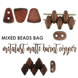 Mixed Beads Metalust Matte Burnt Copper BAG
